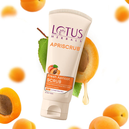 Lotus Herbals Apriscrub Fresh Apricot Scrub Natural Exfoliating Face Scrub Chemical Free