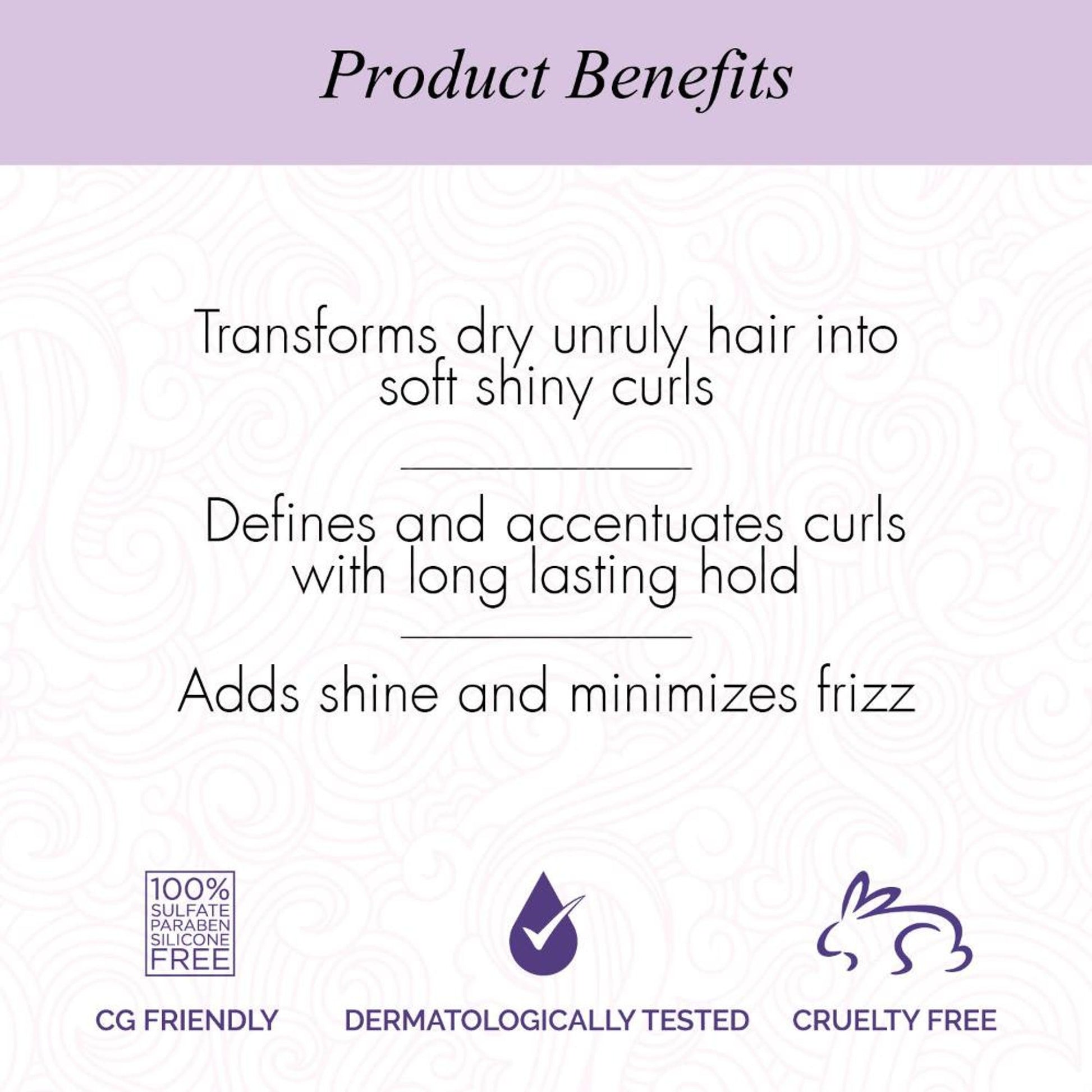Curl Up Curl Defining Cream - All In One Leave In Conditioner - Hair Cream for Wavy & Curly Hair