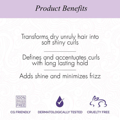 Curl Up Curl Defining Cream - All In One Leave In Conditioner - Hair Cream for Wavy & Curly Hair