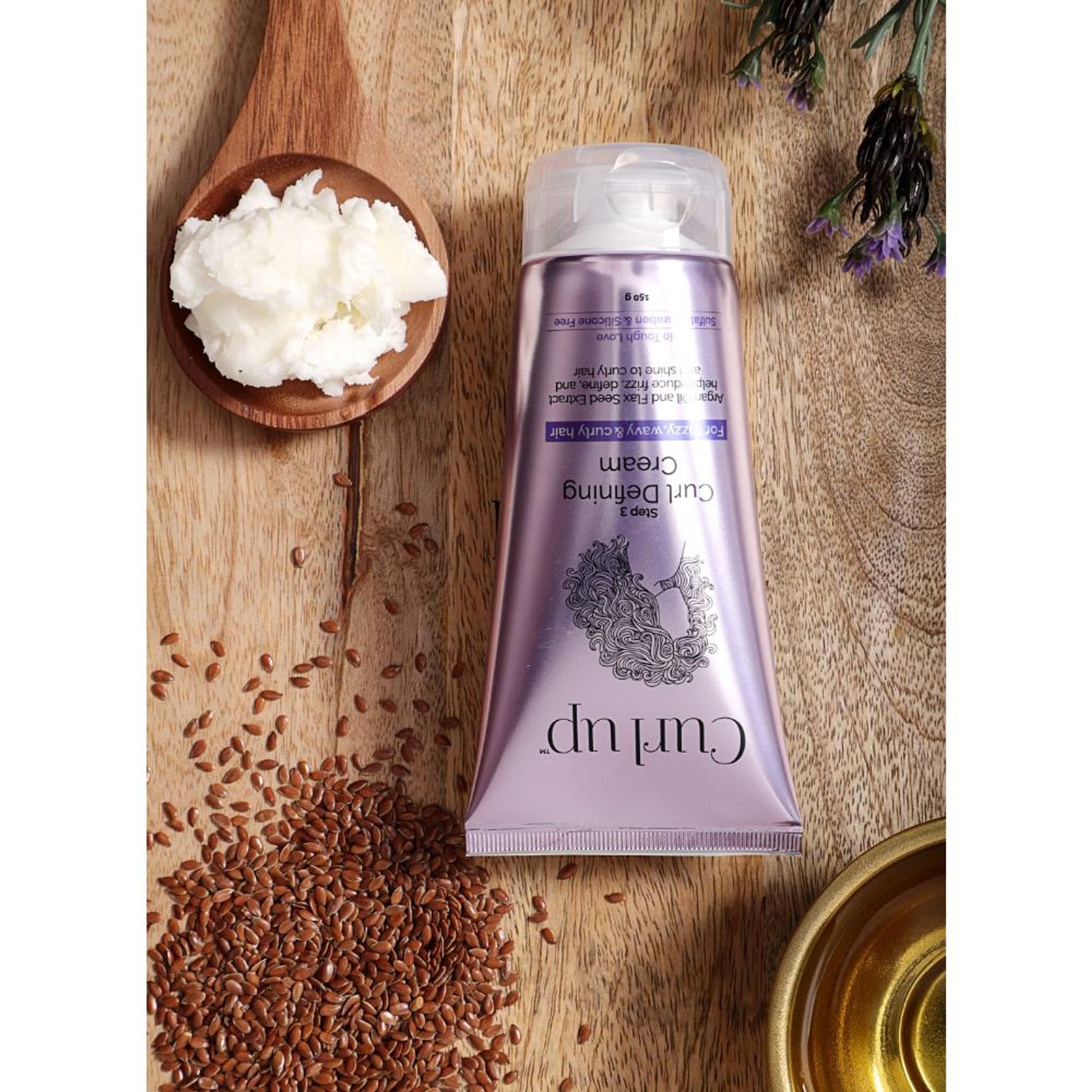 Curl Up Curl Defining Cream - All In One Leave In Conditioner - Hair Cream for Wavy & Curly Hair