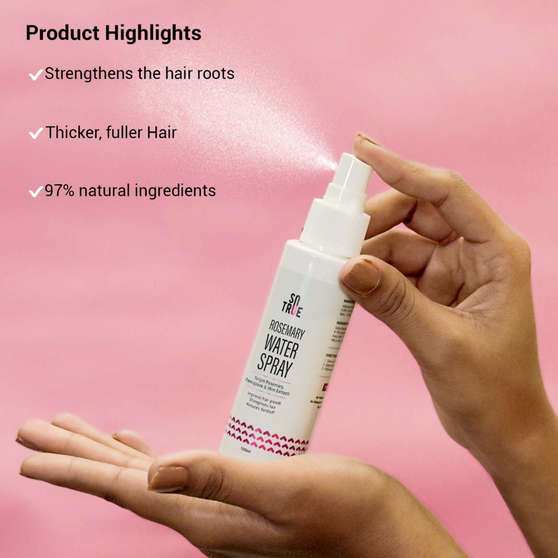 Sotrue Rosemary Water Spray For Hair Growth, Anti-Frizz & Dandruff Control