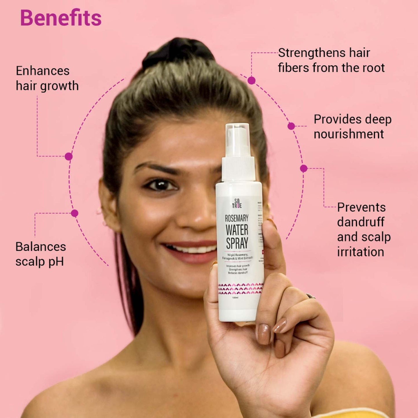 Sotrue Rosemary Water Spray For Hair Growth, Anti-Frizz & Dandruff Control