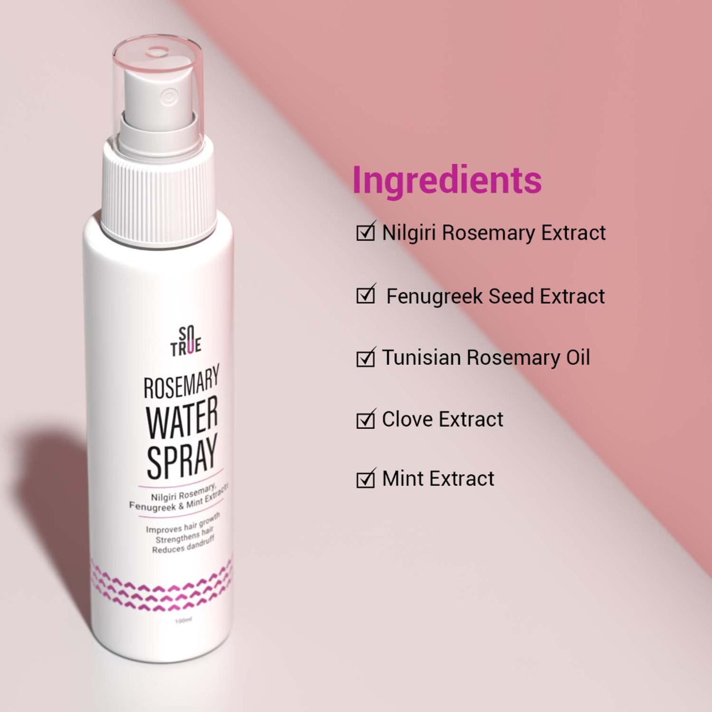 Sotrue Rosemary Water Spray For Hair Growth, Anti-Frizz & Dandruff Control