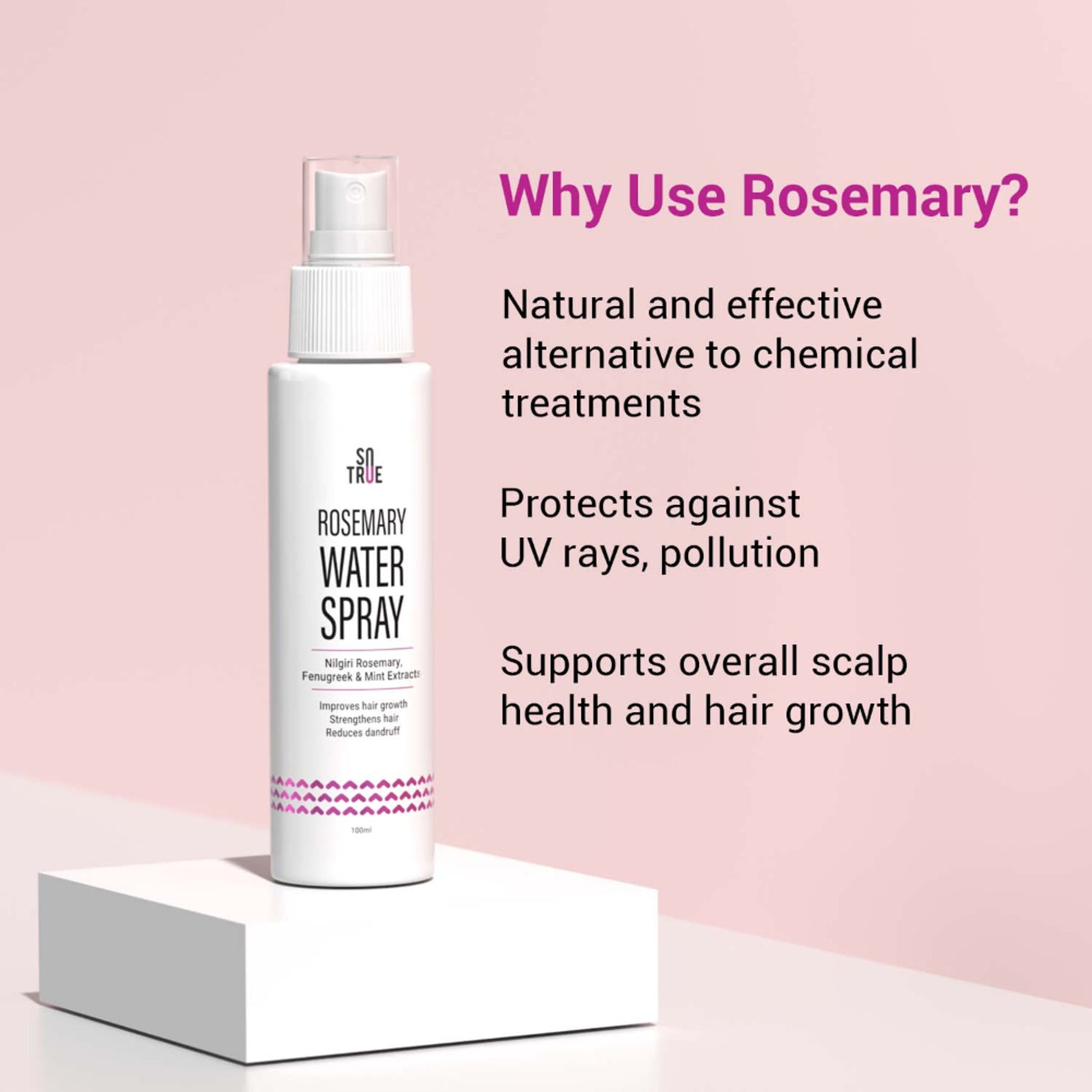 Sotrue Rosemary Water Spray For Hair Growth, Anti-Frizz & Dandruff Control