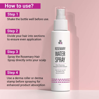 Sotrue Rosemary Water Spray For Hair Growth, Anti-Frizz & Dandruff Control