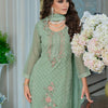 Dhiyona IE Adults-Women Woven Design Embroidered Kurta with Trousers & Dupatta