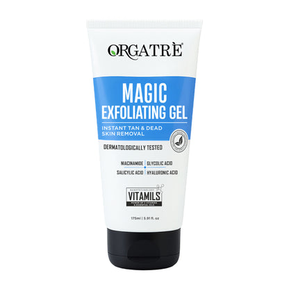 Orgatre Instant Tan & Dead Skin Removal Exfoliating Gel For Women & Men - Tanning Dead Skin Remover
