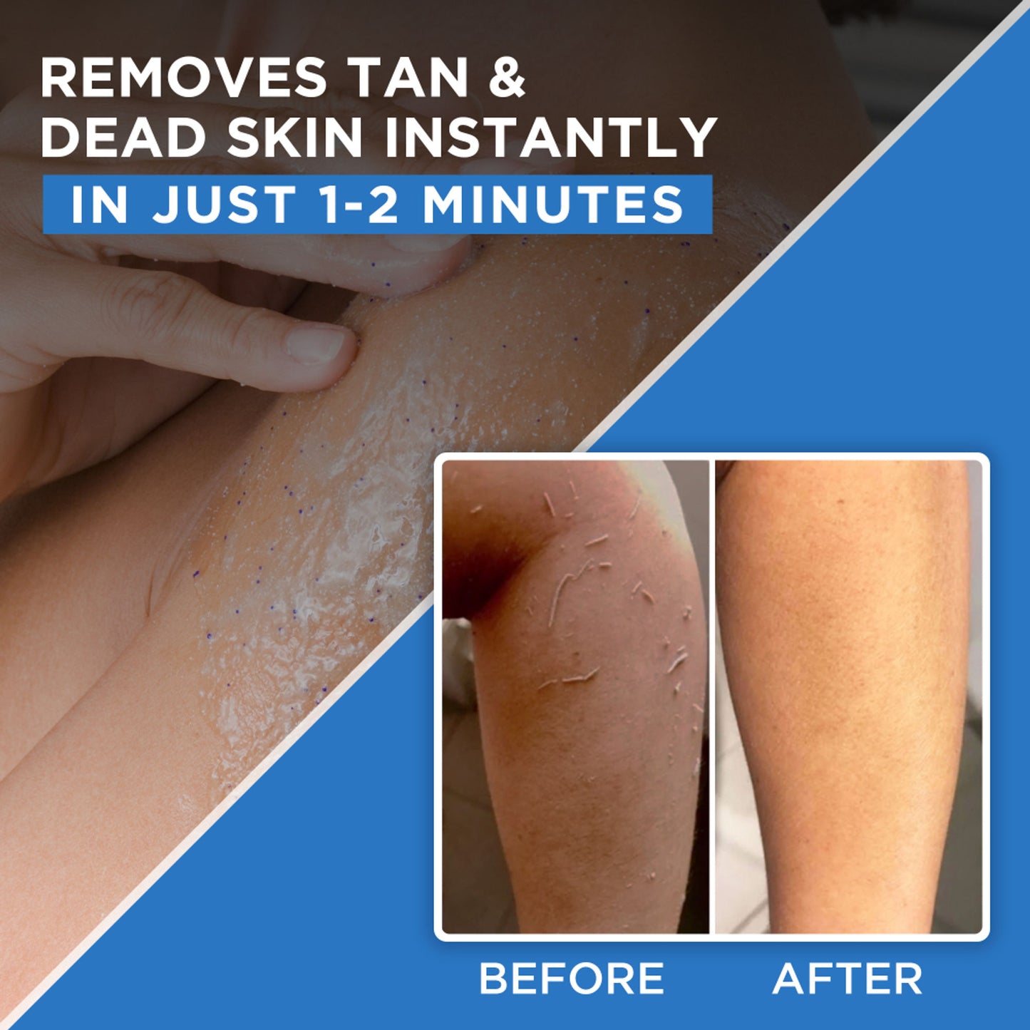Orgatre Instant Tan & Dead Skin Removal Exfoliating Gel For Women & Men - Tanning Dead Skin Remover