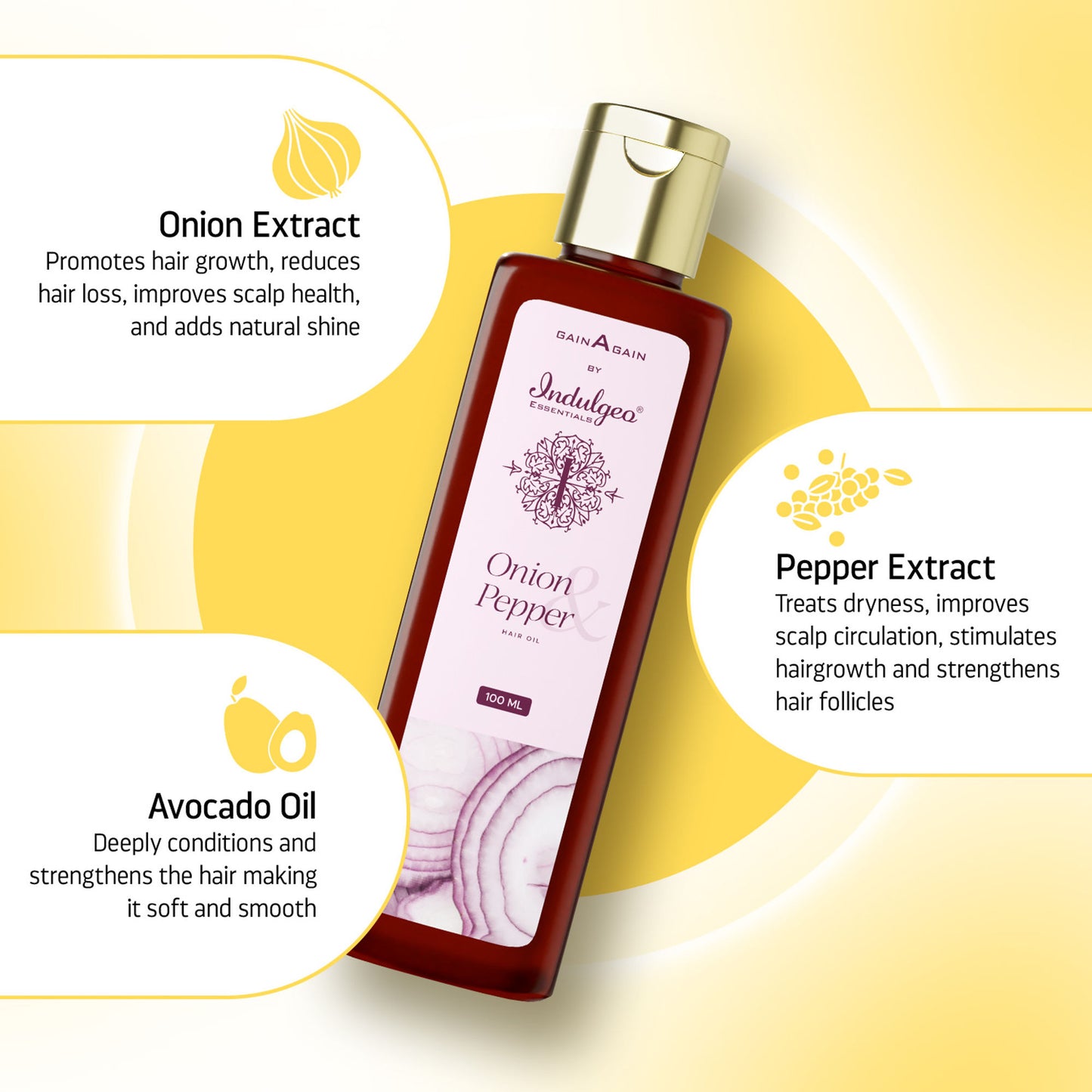 Indulgeo Essentials Onion Pepper Hair Oil