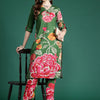 Indyancart IE Floral Printed Kurta with Trousers