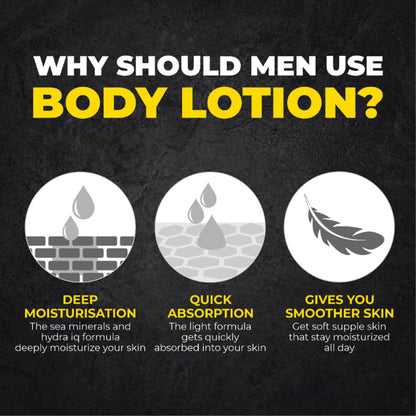 Beardo Ultraglow Body Lotion for Men, Intense Hydration Absorbs Instantly Repairs Skin