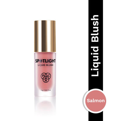 PAC Spotlight Liquid Blush - Highly Pigmented Blendable Formula, Long Lasting Dewy Finish - Salmon