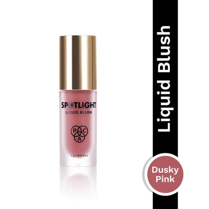 PAC Spotlight Liquid Blush - Highly Pigmented Blendable Formula, Long Lasting Dewy Finish - Dusty Pink