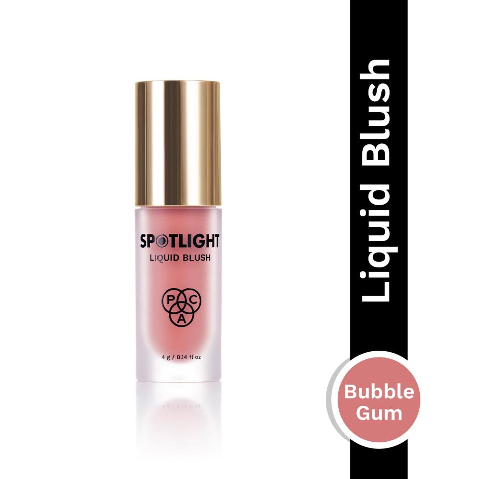 PAC Spotlight Liquid Blush - Highly Pigmented Blendable Formula, Long Lasting Dewy Finish - Bubblegum