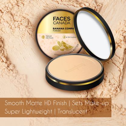 Faces Canada Banana Compact And Baking Powder With Vitamin C & Shea Butter