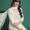 Dhiyona IE Floral Embroidered Pure Cotton Kurta with Trousers & Dupatta
