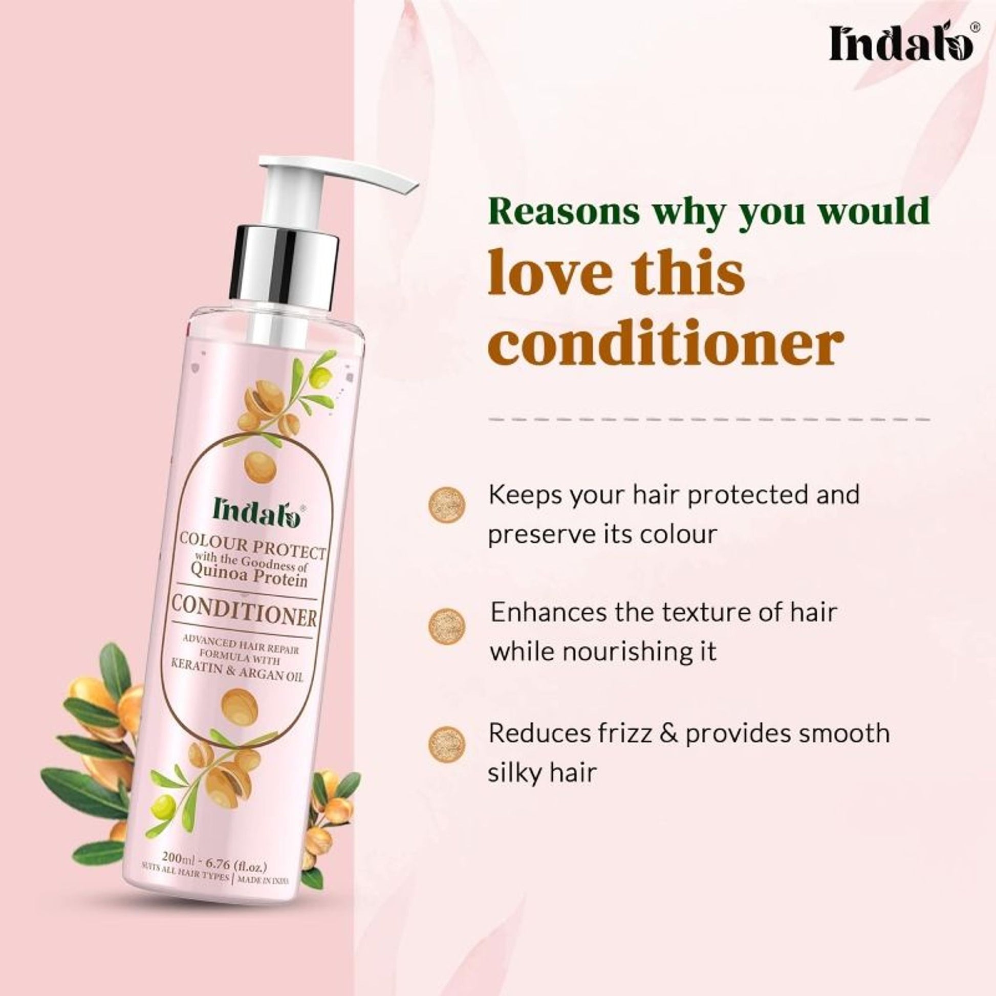 Indalo Quinoa Protein Colour Protect Conditioner With Keratin