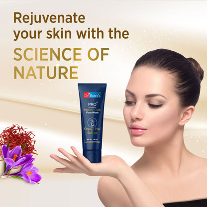 Dr Batra's PRO+ Instant Glow Face Wash with natural ingredients, rejuvenates skin and protects against impurities.