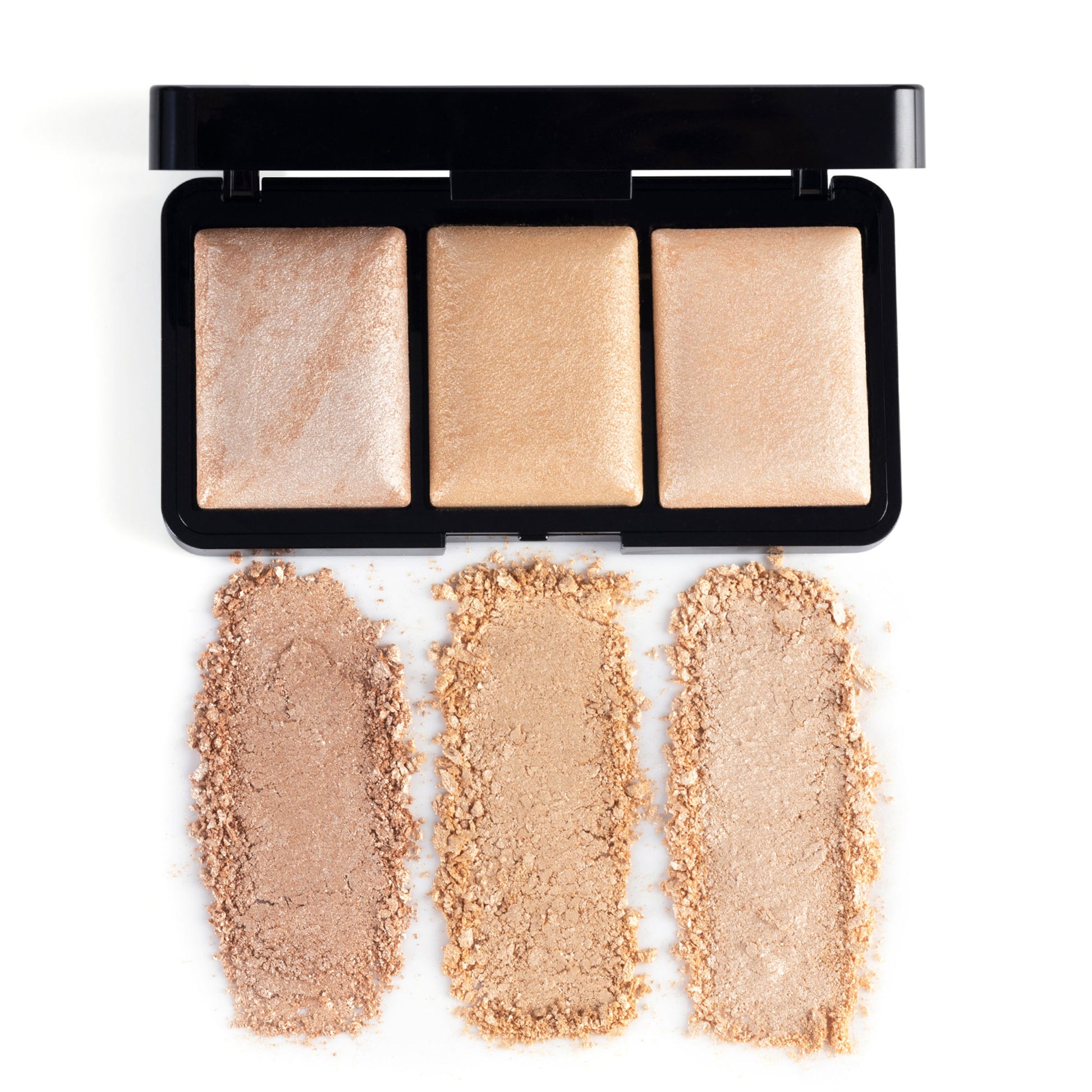 PAC Trio Glow Highlighter X3 Gold - Ultra Blinding Finish, Silky Smooth Texture, Blends Seamlessly