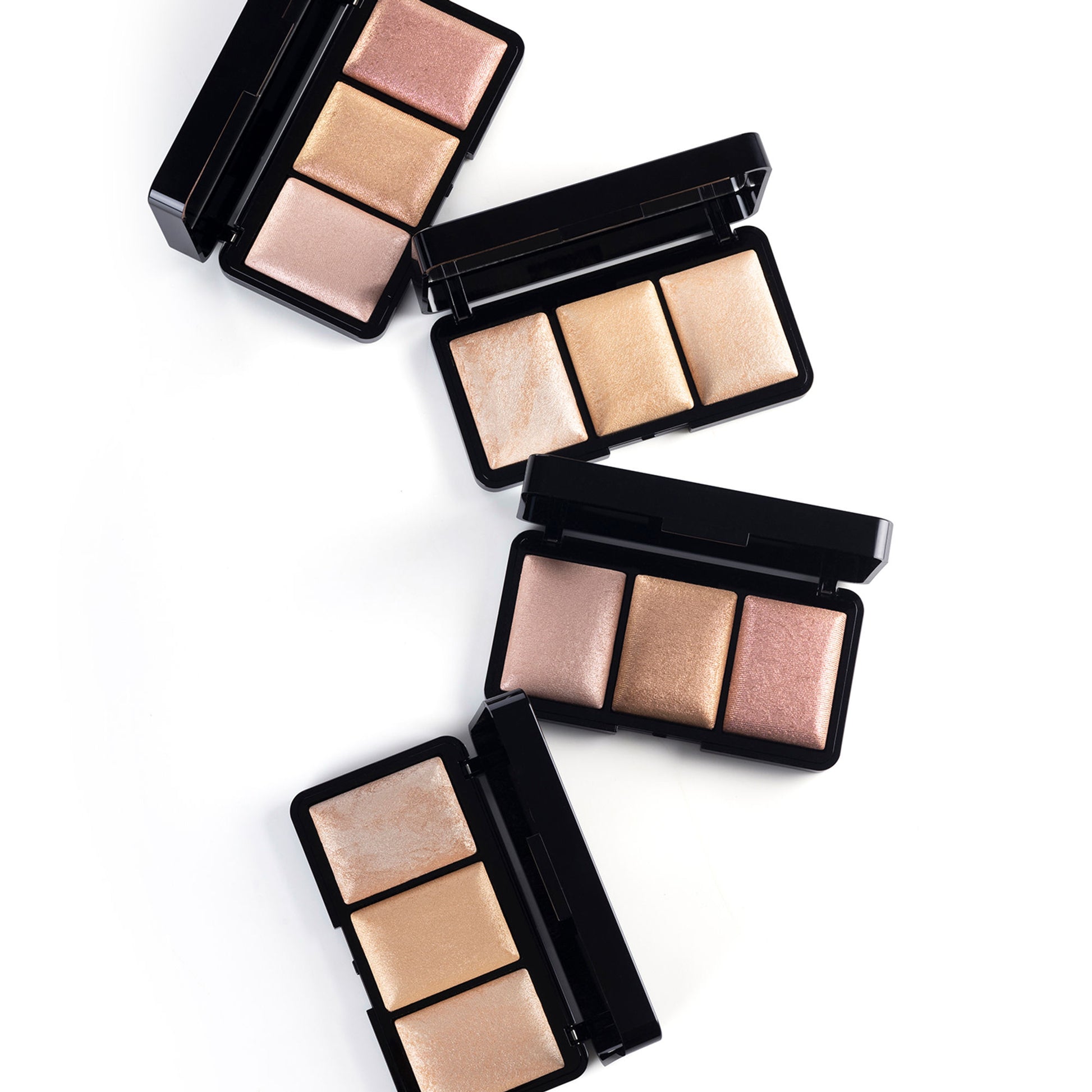 PAC Trio Glow Highlighter X3 Gold - Ultra Blinding Finish, Silky Smooth Texture, Blends Seamlessly