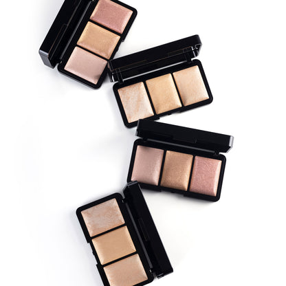 PAC Trio Glow Highlighter X3 Gold - Ultra Blinding Finish, Silky Smooth Texture, Blends Seamlessly