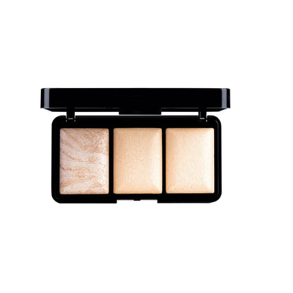 PAC Trio Glow Highlighter X3 Gold - Ultra Blinding Finish, Silky Smooth Texture, Blends Seamlessly