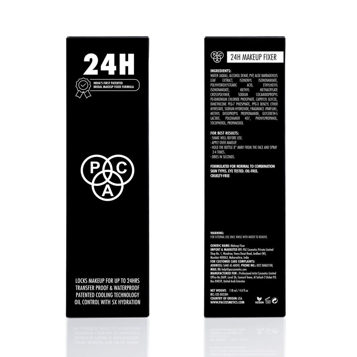 PAC 24H Makeup Fixer - Locks Makeup for 24H, Patented Bridal Formula, Waterproof & Transferproof