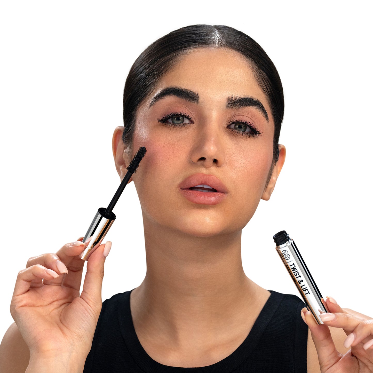 PAC Twist & Lift Mascara - 4-in-1 Mascara Wand, Curls Defines Volumizes & Lifts, Waterproof