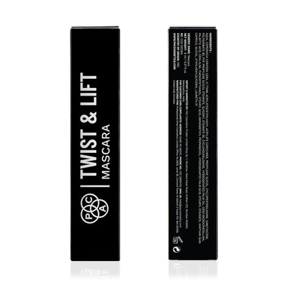 PAC Twist & Lift Mascara - 4-in-1 Mascara Wand, Curls Defines Volumizes & Lifts, Waterproof