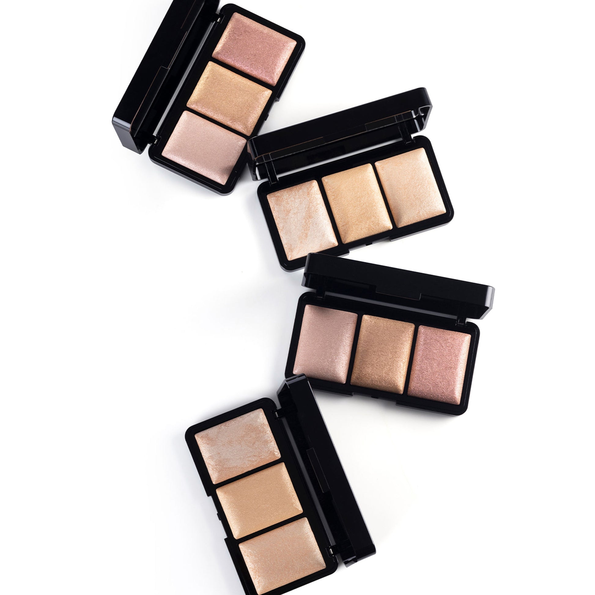 PAC Trio Glow Highlighter X3 Pink - Ultra Blinding Finish, Silky Smooth Texture, Blends Seamlessly