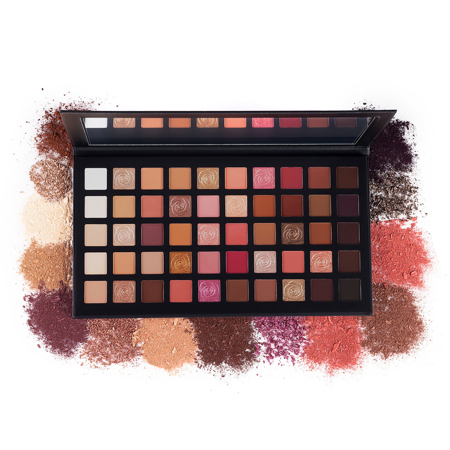 PAC Rock & Rose Eyeshadow Palette - Blendable Mattes, Shimmers & Chromes, Perfect Transition Shades