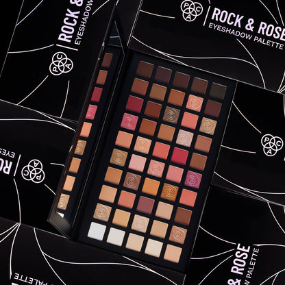 PAC Rock & Rose Eyeshadow Palette - Blendable Mattes, Shimmers & Chromes, Perfect Transition Shades