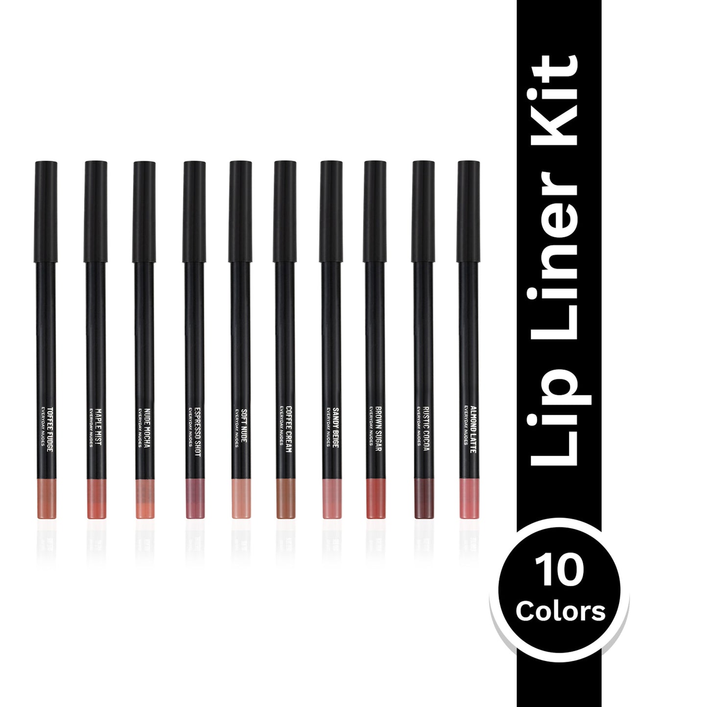 PAC 24H Lip Liner Kit Everyday Nude - 24H Comfortable Wear, Highly Pigmented, Waterproof Smudgeproof