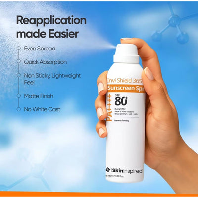 SkinInspired Invishield 365 Body Sunscreen Spray SPF 80+ PA++++