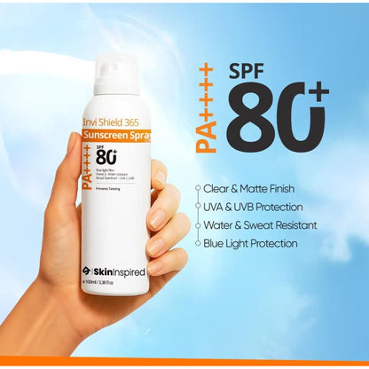 SkinInspired Invishield 365 Body Sunscreen Spray SPF 80+ PA++++