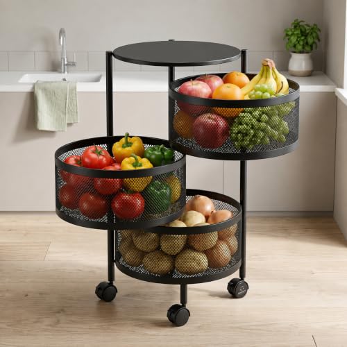 HomeWiz Round Kitchen Rack 3- Layer