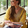 Dhiyona IE Floral Yoke Design Sequnnied Straight Kurta With Trousers & Dupatta