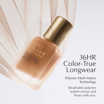Estee Lauder Double Wear Longwear Matte Foundation SPF 10 in shade 3N2 Wheat, showcasing the foundation bottle.