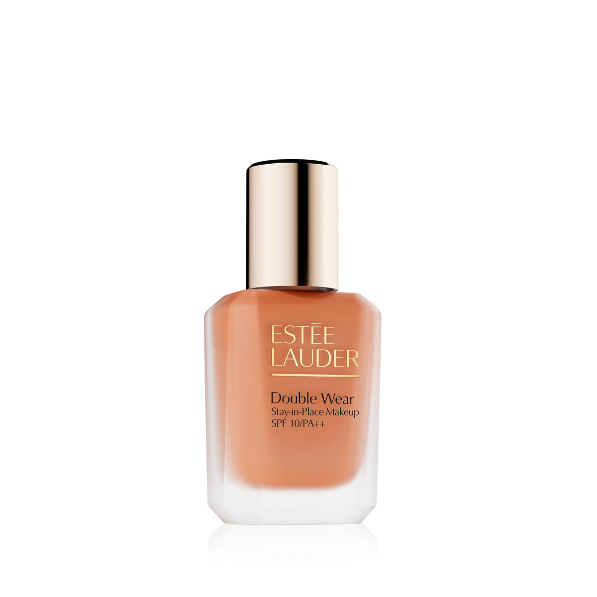 Estee Lauder Double Wear Longwear Matte Foundation SPF 10 in shade 5N1.5 Maple, with a smooth, matte finish and lightweight texture.