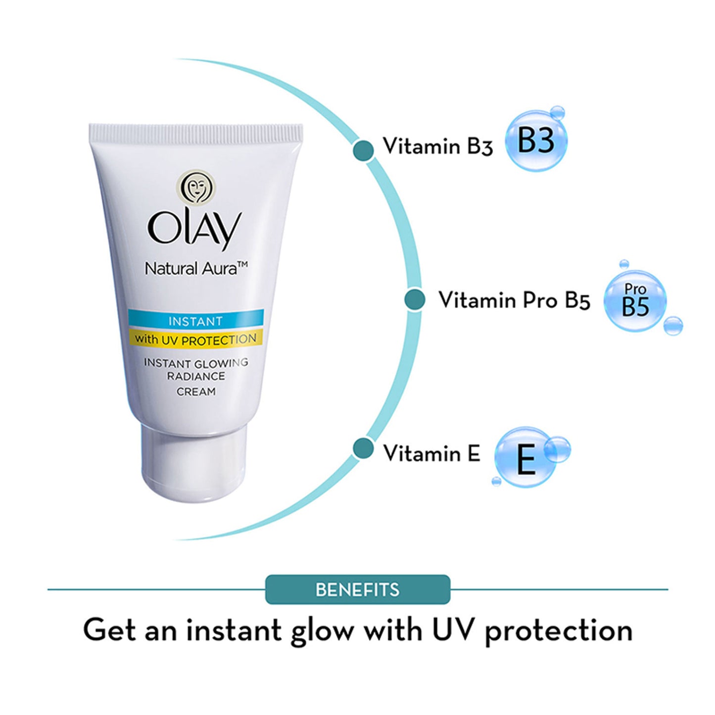 Olay Natural White Instant Glowing Fairness Skin Cream with UV Protection