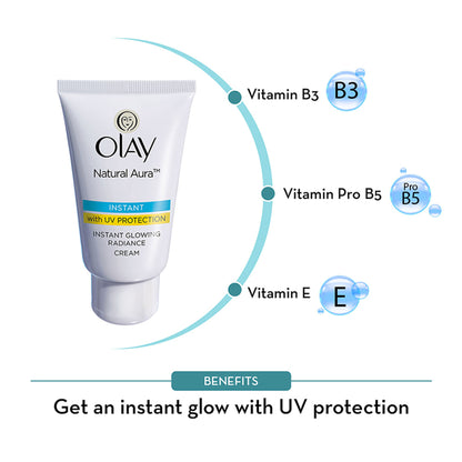 Olay Natural White Instant Glowing Fairness Skin Cream with UV Protection