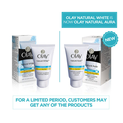 Olay Natural White Instant Glowing Fairness Skin Cream with UV Protection