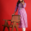 Dhiyona IE Women Ethnic Motifs Printed Cold-Shoulder Sleeves Mirror Work Kurta