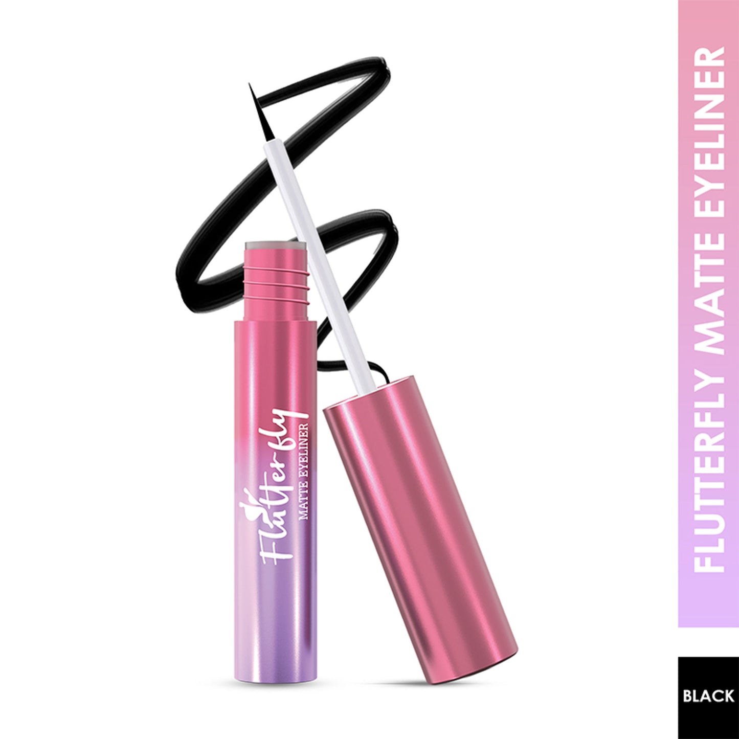 GLAM21 Flutterfly Matte Eyeliner - Black