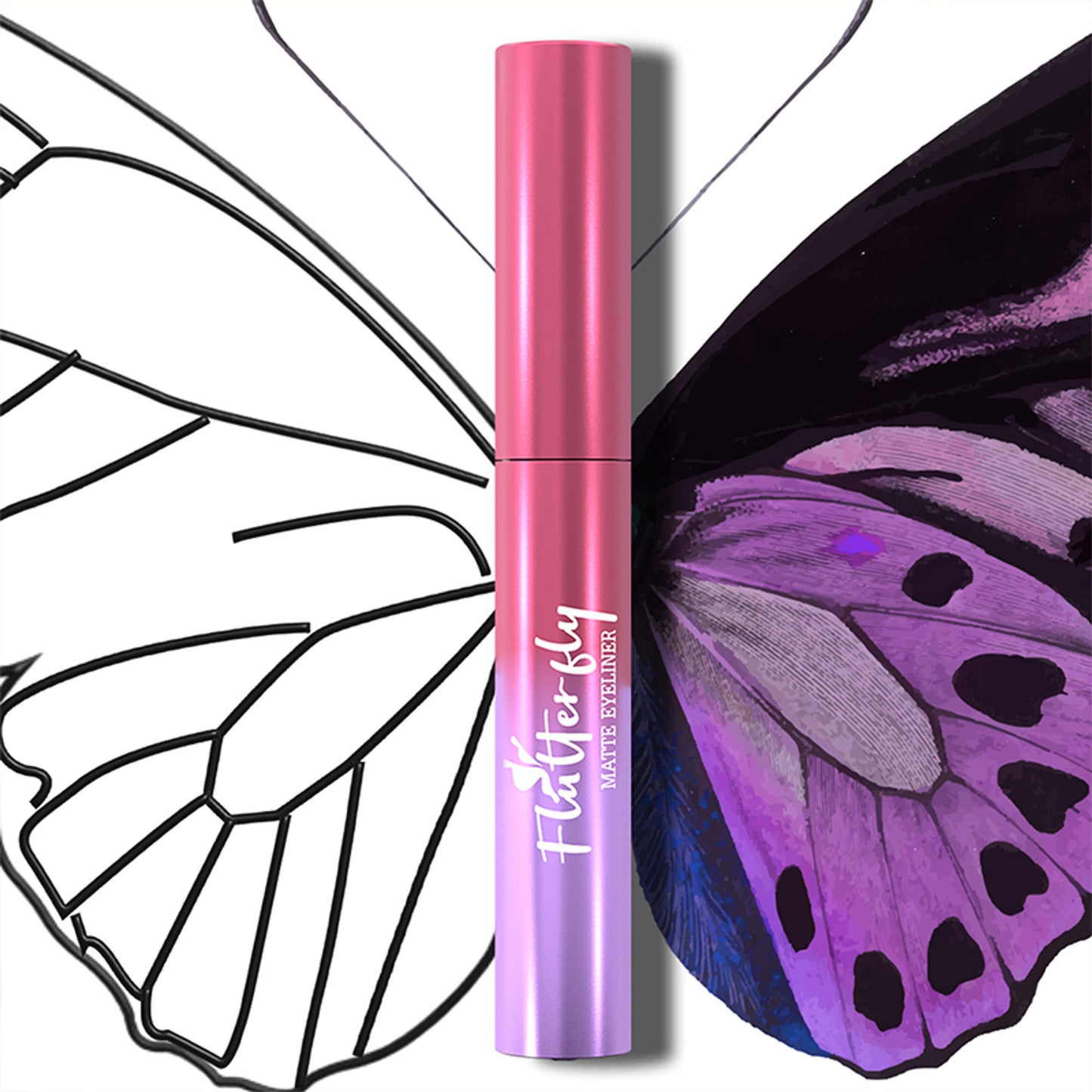 GLAM21 Flutterfly Matte Eyeliner - Black