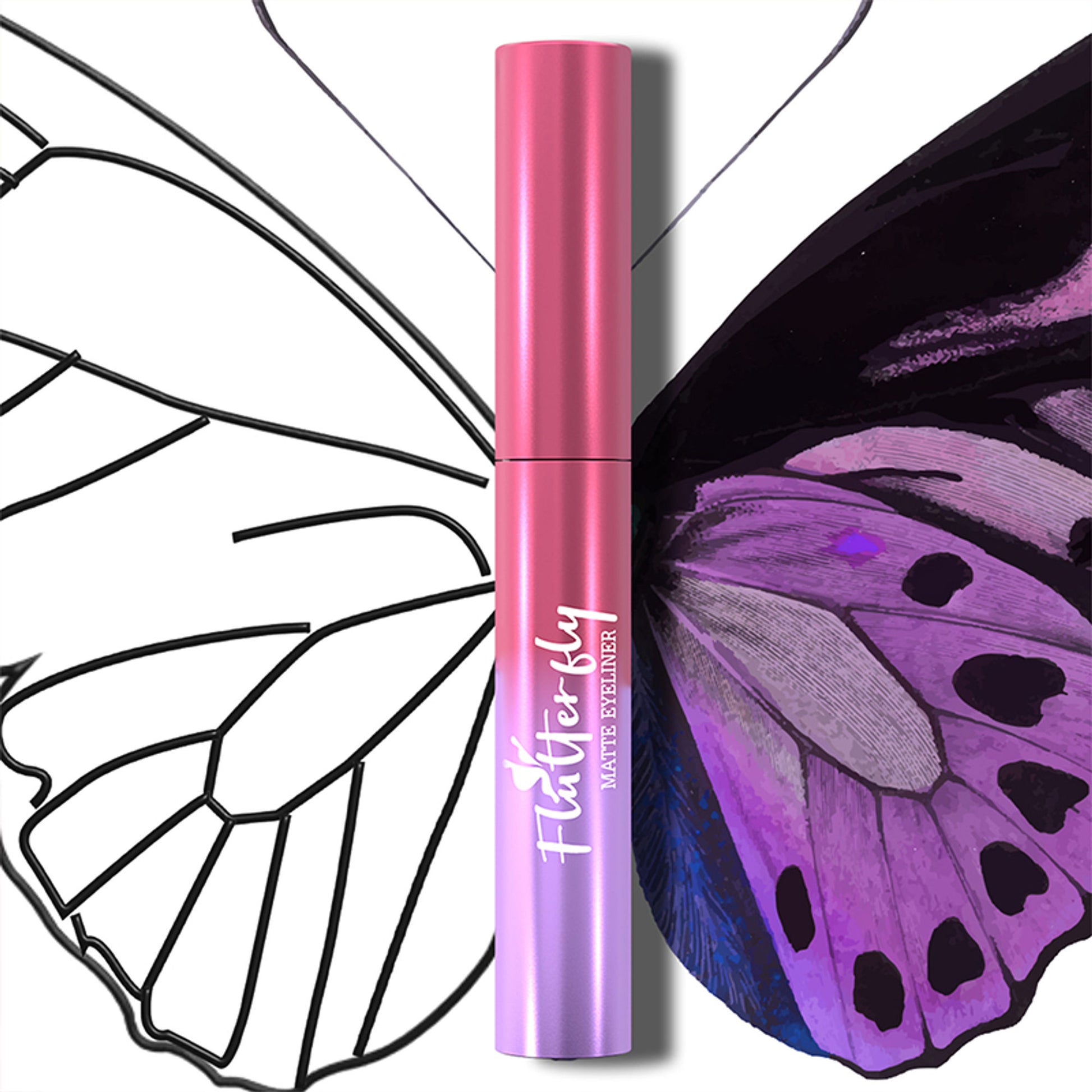 GLAM21 Flutterfly Matte Eyeliner - Black