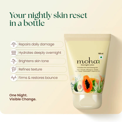 Moha Overnight Lotion Firm And Glowing Skin While You Sleep