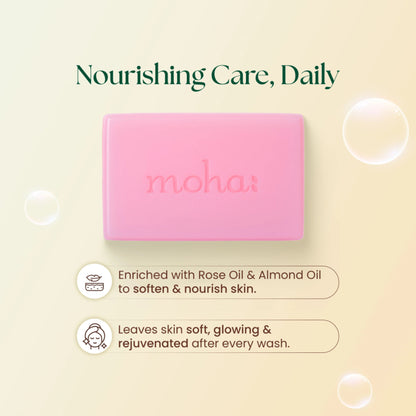 Moha Rose & Almond Soap Nourishing Soap For Soft Radiant Skin