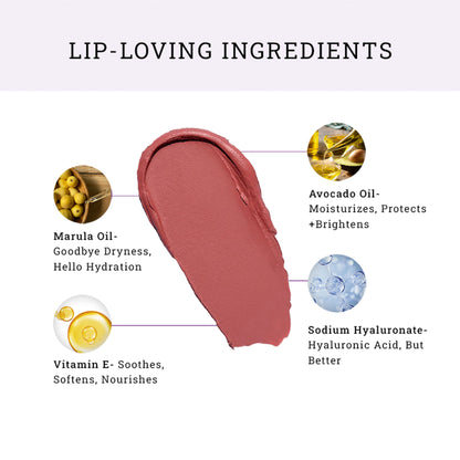 LOVETC High Definition matte lipstick in bare and bold shades, transfer-proof, non-drying formula, with sleek lipstick tube and vibrant color.
