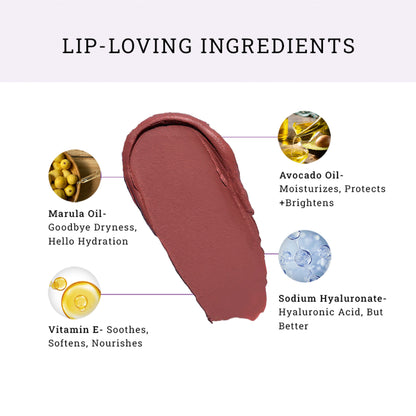 LOVETC High Definition Matte Lipstick, Transfer-Proof & Non-Drying - Gossip Glow